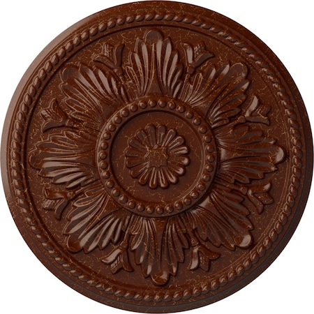 Edinburgh Ceiling Medallion (Canopies up to 5 1/4"), 18"OD x 1 3/4"P, Burnished Mahogany Crackle